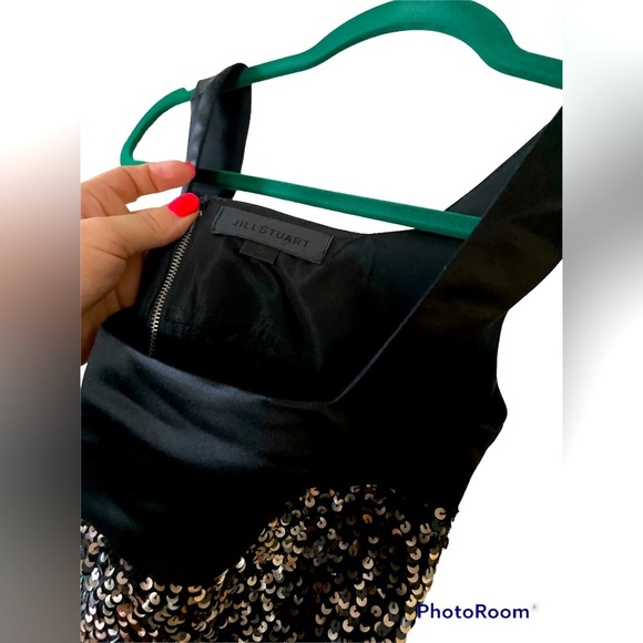 Jill Stuart Sparkling Black and Silver Mini Dress - Picture 3 of 5